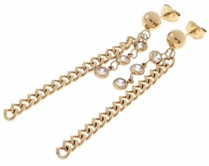 gold earrings made of stainless steel