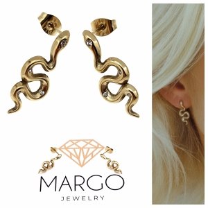 gold earrings made of stainless steel