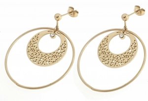 gold earrings made of stainless steel