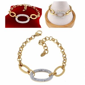 BRACELET GOLD CELEBRITY STAINLESS STEEL