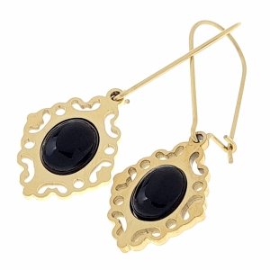 gold earrings made of stainless steel