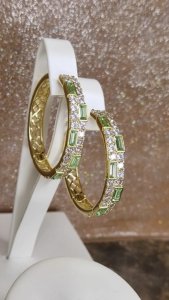 gold plated earrings with exclusive cubic zirconia