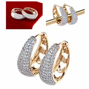 exclusive swarovski gold-plated earrings