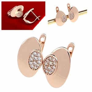 gold plated earrings with exclusive cubic zirconia