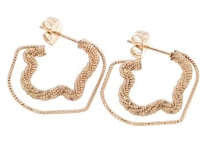 gold plated earrings with exclusive cubic zirconia