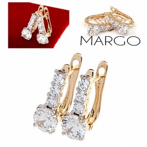 exclusive swarovski gold-plated earrings