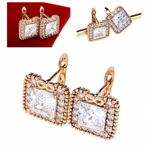 exclusive swarovski gold-plated earrings 