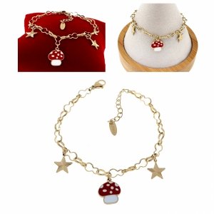 BRACELET GOLD CELEBRITY STAINLESS STEEL