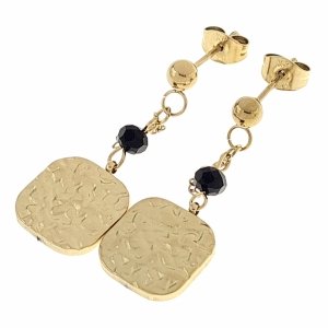 gold earrings made of stainless steel