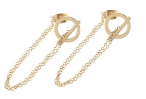 gold earrings made of stainless steel