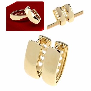 gold plated earrings with exclusive cubic zirconia