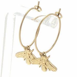 gold earrings made of stainless steel