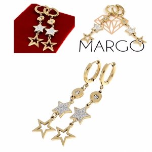 gold earrings made of stainless steel