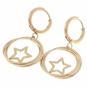 gold earrings made of stainless steel