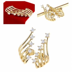 gold plated earrings with exclusive cubic zirconia