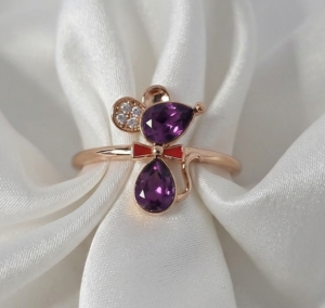 ring 18,30mm gold stainless steel