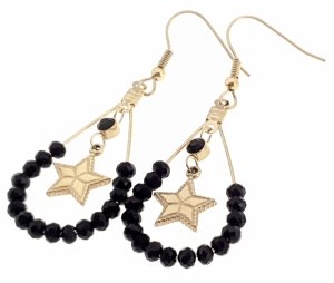 gold earrings made of stainless steel