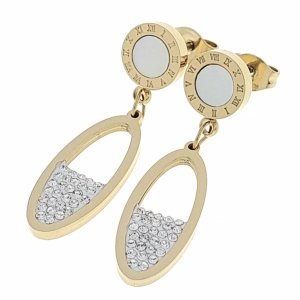 gold earrings made of stainless steel