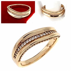gold ring 18,60mm. gold-plated engagement xuping