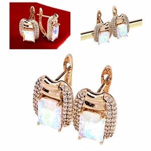 exclusive swarovski gold-plated earrings 