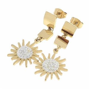 gold earrings made of stainless steel
