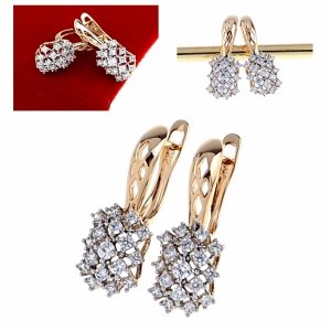 exclusive swarovski gold-plated earrings