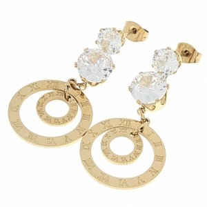 gold earrings made of stainless steel