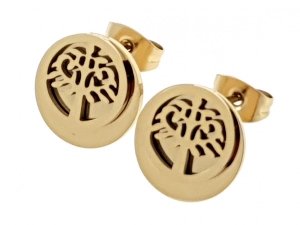 gold earrings made of stainless steel