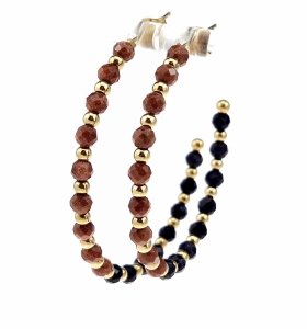 gold earrings made of stainless steel
