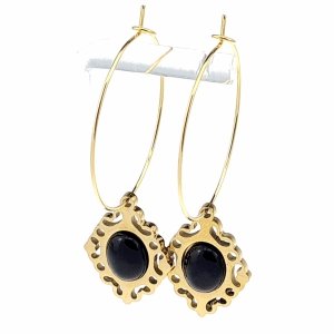 gold earrings made of stainless steel