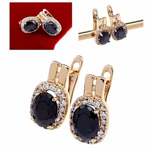 exclusive swarovski gold-plated earrings