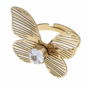 ring 18,30mm gold stainless steel