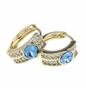 gold plated earrings with exclusive cubic zirconia