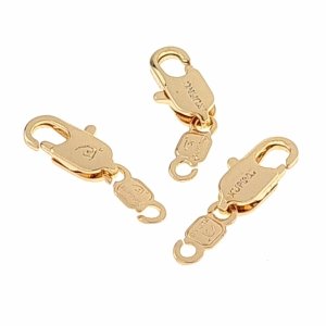 GOLD PLATED CARABINER 12MM FOR BRACELET OR CHAIN