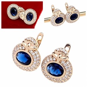 exclusive swarovski gold-plated earrings