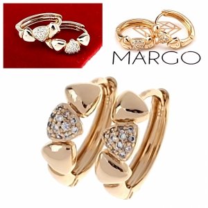 gold plated earrings with exclusive cubic zirconia