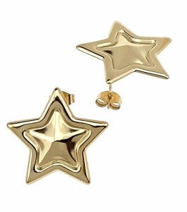 gold earrings made of stainless steel