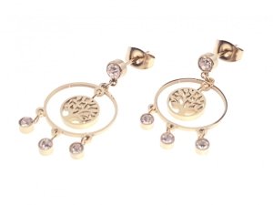 EARRINGS SILVER STAINLESS STEEL CELEBRITY