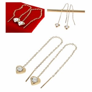 gold earrings made of stainless steel