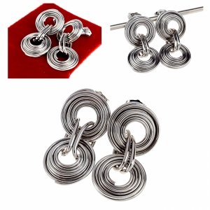 gold plated earrings with exclusive cubic zirconia