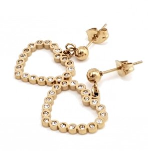 gold earrings made of stainless steel