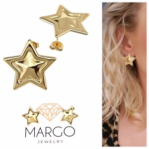 gold earrings made of stainless steel