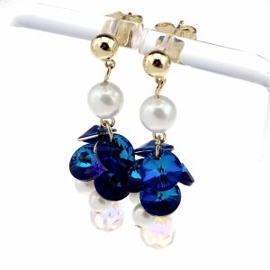gold plated earrings with exclusive cubic zirconia