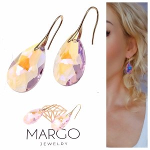 gold plated earrings with exclusive cubic zirconia