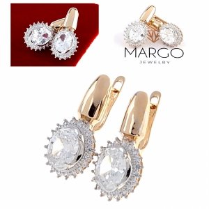 exclusive swarovski gold-plated earrings
