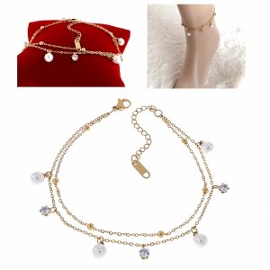 BRACELET GOLD CELEBRITY STAINLESS STEEL 