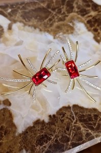 gold plated earrings with exclusive cubic zirconia