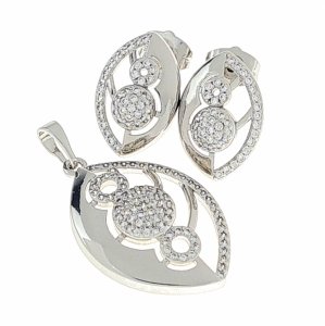 18k gold plated set pendant earrings xuping