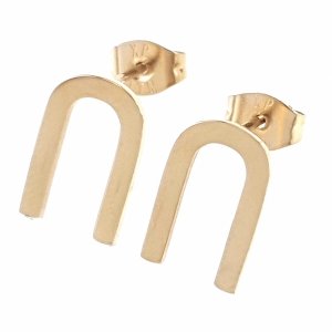 gold earrings made of stainless steel