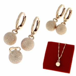 18k gold plated set pendant earrings xuping